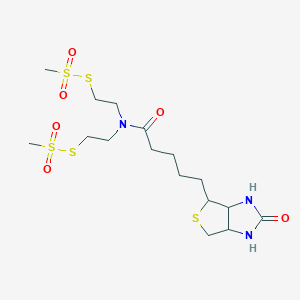 molecular formula C16H29N3O6S5 B12291571 N,N-bis(2-methylsulfonylsulfanylethyl)-5-(2-oxo-1,3,3a,4,6,6a-hexahydrothieno[3,4-d]imidazol-4-yl)pentanamide 