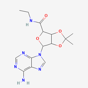 molecular formula C15H20N6O4 B12291582 5'-Ethylcarboxamido-2',3'-isopropylideneadenosine 
