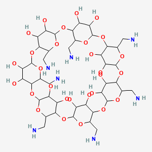 molecular formula C42H77N7O28 B12291639 b-Cyclodextrin,6A,6B,6C,6D,6E,6F,6G-heptaamino-6A,6B,6C,6D,6E,6F,6G-heptadeoxy- 