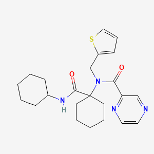 N-[1-[(cyclohexylamino)-oxomethyl]cyclohexyl]-N-(thiophen-2-ylmethyl)-2-pyrazinecarboxamide