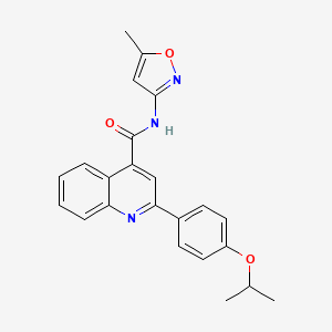 N-(5-methyl-3-isoxazolyl)-2-(4-propan-2-yloxyphenyl)-4-quinolinecarboxamide