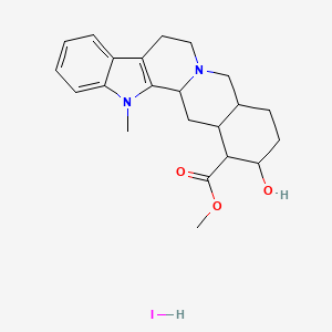 molecular formula C22H29IN2O3 B12291755 methyl 18-hydroxy-3-methyl-11,12,14,15,16,17,18,19,20,21-decahydro-1H-yohimban-19-carboxylate;hydroiodide 