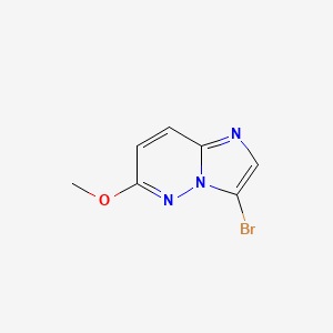 molecular formula C7H6BrN3O B12291863 3-Bromo-6-methoxyimidazo[1,2-b]pyridazine 