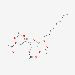 molecular formula C22H36O10 B12291908 [2-Acetyloxy-2-(3,4-diacetyloxy-5-octoxyoxolan-2-yl)ethyl] acetate 