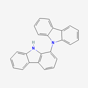 molecular formula C24H16N2 B12291914 9H-1,9'-bicarbazole CAS No. 27825-35-0