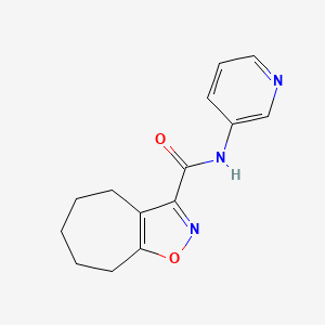 molecular formula C14H15N3O2 B1229195 N-(3-pyridinyl)-5,6,7,8-tetrahydro-4H-cyclohepta[d]isoxazole-3-carboxamide 