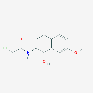 molecular formula C13H16ClNO3 B12291958 N-[(1R,2R)-1,2,3,4-Tetrahydro-1-hydroxy-7-methoxy-2-naphthalenyl]-chloroacetamide 