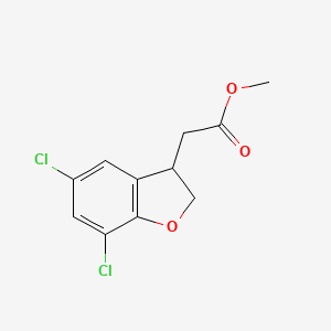 molecular formula C11H10Cl2O3 B12291962 Methyl 5,7-Dichloro-2,3-dihydrobenzofuran-3-acetate 