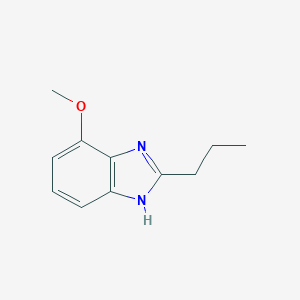 molecular formula C11H14N2O B012292 Benzimidazole, 4(or 7)-methoxy-2-propyl-(6CI) CAS No. 110534-24-2