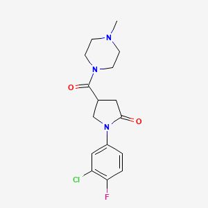 1-(3-Chloro-4-fluorophenyl)-4-[(4-methyl-1-piperazinyl)-oxomethyl]-2-pyrrolidinone