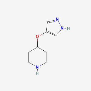 molecular formula C8H13N3O B12292065 4-(1H-pyrazol-4-yloxy)piperidine 