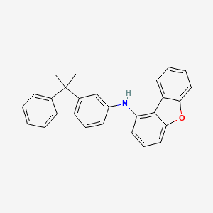 molecular formula C27H21NO B12292081 N-(9,9-Dimethyl-9H-fluoren-2-yl)dibenzo[b,d]furan-1-amine CAS No. 2225845-23-6