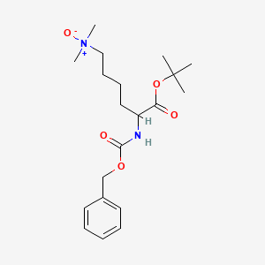 molecular formula C20H32N2O5 B12292129 N,N-dimethyl-6-[(2-methylpropan-2-yl)oxy]-6-oxo-5-(phenylmethoxycarbonylamino)hexan-1-amine oxide 