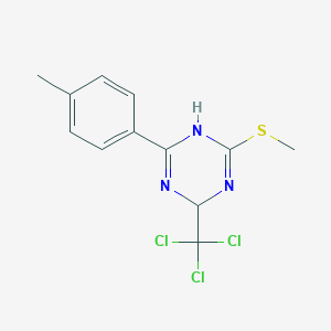 2-(4-Methylphenyl)-6-(methylthio)-4-(trichloromethyl)-1,4-dihydro-1,3,5-triazine