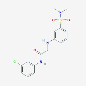 molecular formula C17H20ClN3O3S B1229224 N-(3-chloro-2-methylphenyl)-2-[3-(dimethylsulfamoyl)anilino]acetamide 