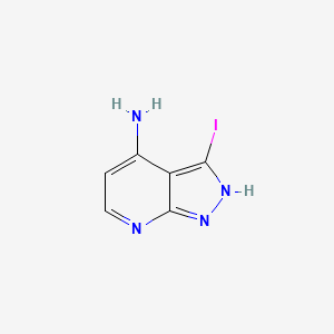molecular formula C6H5IN4 B12292262 1H-Pyrazolo[3,4-b]pyridin-4-amine, 3-iodo- CAS No. 2077188-79-3