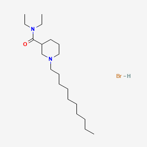 molecular formula C20H41BrN2O B1229233 1-Decyl-3-(N,N-diethylcarbamoyl)piperidine hydrobromide CAS No. 328-07-4