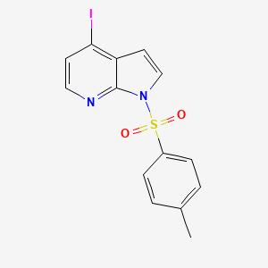 molecular formula C14H11IN2O2S B12292337 1H-Pyrrolo[2,3-b]pyridine, 4-iodo-1-[(4-methylphenyl)sulfonyl]- CAS No. 1092579-97-9