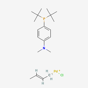 molecular formula C20H35ClNPPd B12292351 Chloro(crotyl)[di-tert-butyl(4-dimethylaminophenyl)phosphine]palladium(II) 