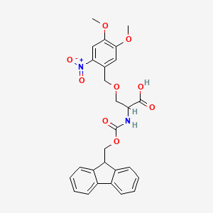 molecular formula C27H26N2O9 B12292402 N-Fmoc-O-(4,5-dimethoxy-2-nitrobenzyl)-L-serine 