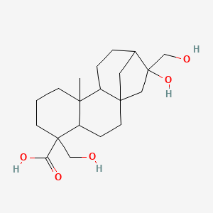 molecular formula C20H32O5 B12292420 Kauran-18-Olc Acid,16,1719-Tnhydroxy-,(4A) 