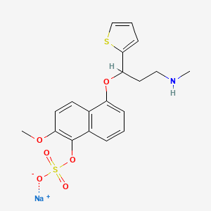 molecular formula C19H20NNaO6S2 B12292440 5-Hydroxy-6-methoxy Duloxetine Sulfate Sodium Salt 