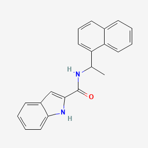 molecular formula C21H18N2O B12292447 N-(1-(Naphthalen-1-yl)ethyl)-1H-indole-2-carboxamide 