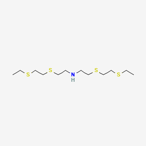 molecular formula C12H27NS4 B12292491 Ethanamine, 2-[[2-(ethylthio)ethyl]thio]-N-[2-[[2-(ethylthio)ethyl]thio]ethyl]- CAS No. 219658-99-8