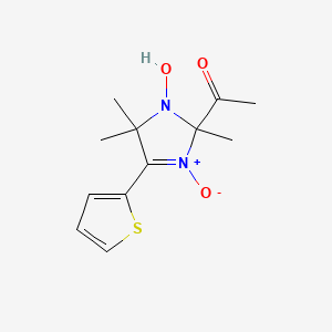 1-(3-Hydroxy-2,4,4-trimethyl-1-oxido-5-thiophen-2-yl-2-imidazol-1-iumyl)ethanone