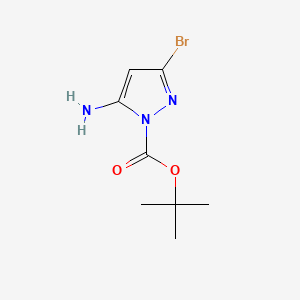 molecular formula C8H12BrN3O2 B12292542 Tert-butyl 5-amino-3-bromo-pyrazole-1-carboxylate 