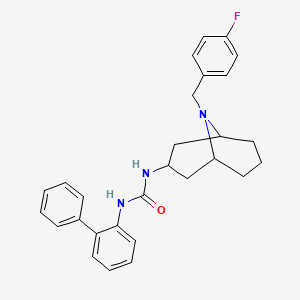 1-[9-[(4-Fluorophenyl)methyl]-9-azabicyclo[3.3.1]nonan-3-yl]-3-(2-phenylphenyl)urea