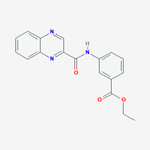 3-[[Oxo(2-quinoxalinyl)methyl]amino]benzoic acid ethyl ester