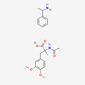 molecular formula C22H30N2O5 B12292586 N-Acetyl D-alpha-methyl dopa dimethyl ether (+)-alpha-methylbenzylamine salt 