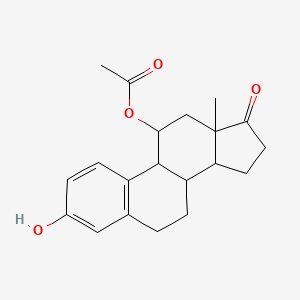 (3-hydroxy-13-methyl-17-oxo-7,8,9,11,12,14,15,16-octahydro-6H-cyclopenta[a]phenanthren-11-yl) acetate