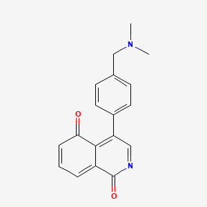 molecular formula C18H16N2O2 B12292597 4-[4-[(Dimethylamino)methyl]phenyl]isoquinoline-1,5-dione 