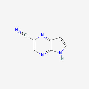 molecular formula C7H4N4 B12292628 5H-pyrrolo[2,3-b]pyrazine-2-carbonitrile CAS No. 2118657-04-6