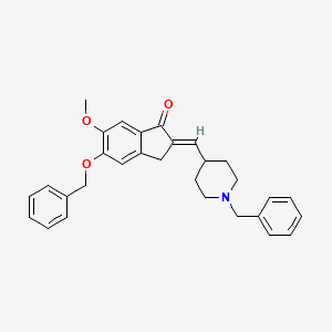 molecular formula C30H31NO3 B12292714 1-Benzyl-4-[(5-benzyloxy-6-methoxy-1-indanone)-2-ylidenyl]methylpiperidine 