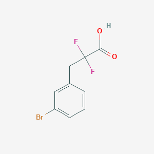 molecular formula C9H7BrF2O2 B12292716 3-(3-Bromophenyl)-2,2-difluoropropanoic acid 
