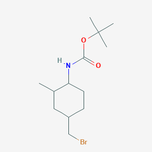 molecular formula C13H24BrNO2 B12292723 tert-Butyl (4-(bromomethyl)-2-methylcyclohexyl)carbamate 