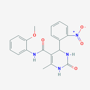 N-(2-methoxyphenyl)-6-methyl-4-(2-nitrophenyl)-2-oxo-3,4-dihydro-1H-pyrimidine-5-carboxamide