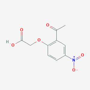 molecular formula C10H9NO6 B12292739 Acetic acid, (2-acetyl-4-nitrophenoxy)- CAS No. 88521-63-5