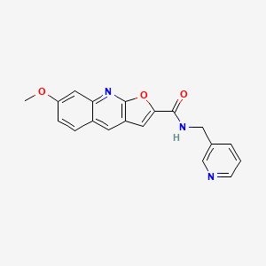 7-methoxy-N-(3-pyridinylmethyl)-2-furo[2,3-b]quinolinecarboxamide