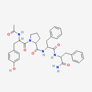 molecular formula C34H39N5O6 B12292795 N-Acetyl-L-tyrosyl-L-prolyl-L-phenylalanyl-L-phenylalaninamide;Skinasensyl 