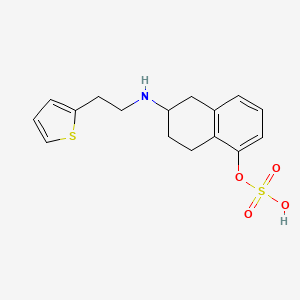 molecular formula C16H19NO4S2 B12292806 [6-(2-Thiophen-2-ylethylamino)-5,6,7,8-tetrahydronaphthalen-1-yl] hydrogen sulfate 