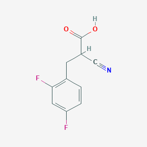 molecular formula C10H7F2NO2 B12292837 2-Cyano-3-(2,4-difluorophenyl)propionic Acid 