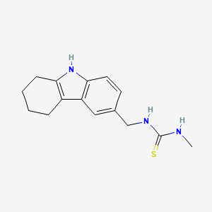 molecular formula C15H19N3S B1229284 1-methyl-3-(6,7,8,9-tetrahydro-5H-carbazol-3-ylmethyl)thiourea 