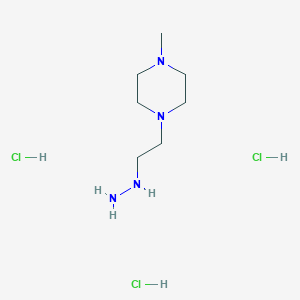 molecular formula C7H21Cl3N4 B12292864 1-(2-Hydrazineylethyl)-4-methylpiperazine trihydrochloride 
