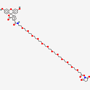 molecular formula C52H68N2O22 B12292870 Carboxyfluorescein-PEG12-NHS 
