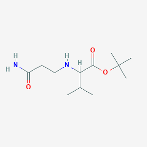 molecular formula C12H24N2O3 B12292873 Tert-butyl 2-[(3-amino-3-oxopropyl)amino]-3-methylbutanoate 