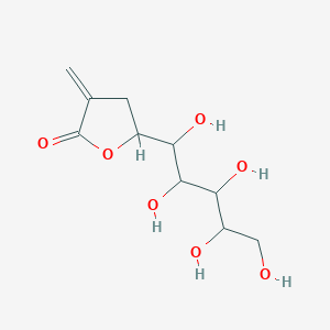 molecular formula C10H16O7 B12292881 D-glycero-D-galacto-Nononic acid, 2,3-dideoxy-2-methylene-, gamma-lactone (9CI) 